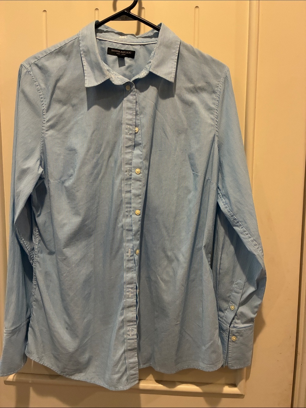 Banana Republic Women’s Light Blue Striped Dress Shirt